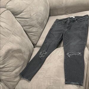Abercrombie & Fitch Black Ankle Cropped Jeans